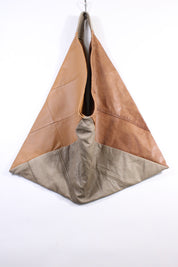 Die Origami-Tasche - Hellbraun/Stein