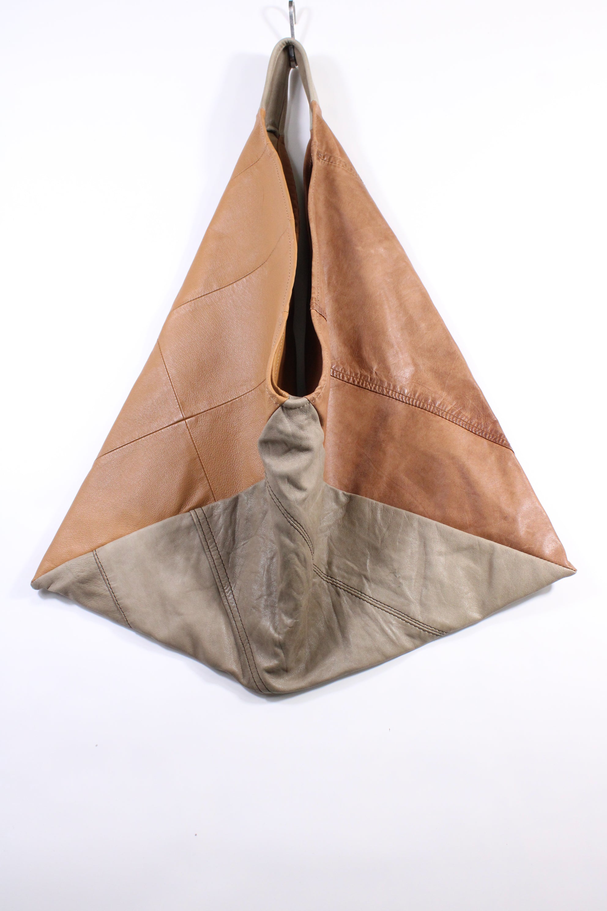 Die Origami-Tasche - Hellbraun/Stein