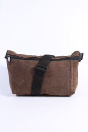 Die Schultertasche - Braun Muster (Nubukleder)