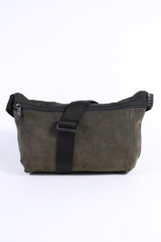 Die Schultertasche - Dunkelgrün Batik (Nubukleder)