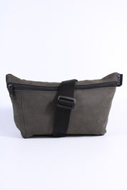 Die Schultertasche - Graugrün (Nubukleder)