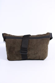 Die Schultertasche - Oliv (Wildleder)